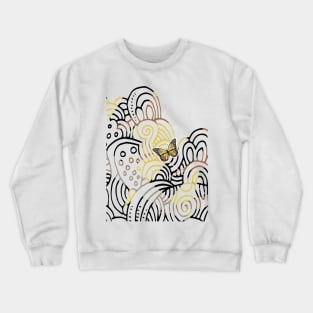 Abstract Black and White Simple Pattern geometry and funky decorative simple modern art Crewneck Sweatshirt